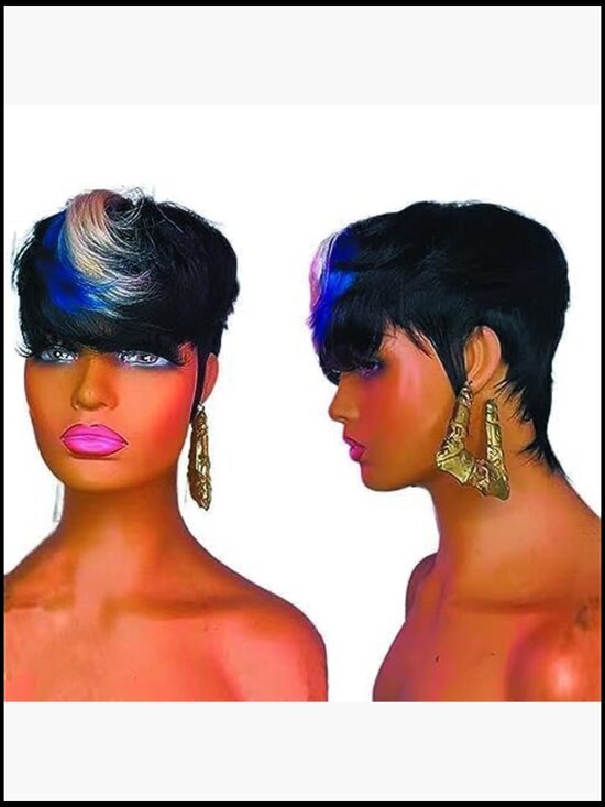 Short Pixie Cut Wig Heat Resistant Synthetic Hair Comfortable Everyday Wear